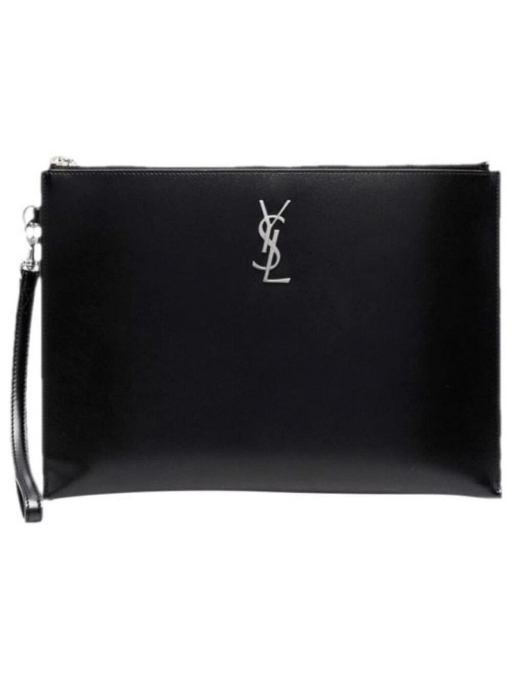 SAINT LAURENT monogram zipped pouch wristlet